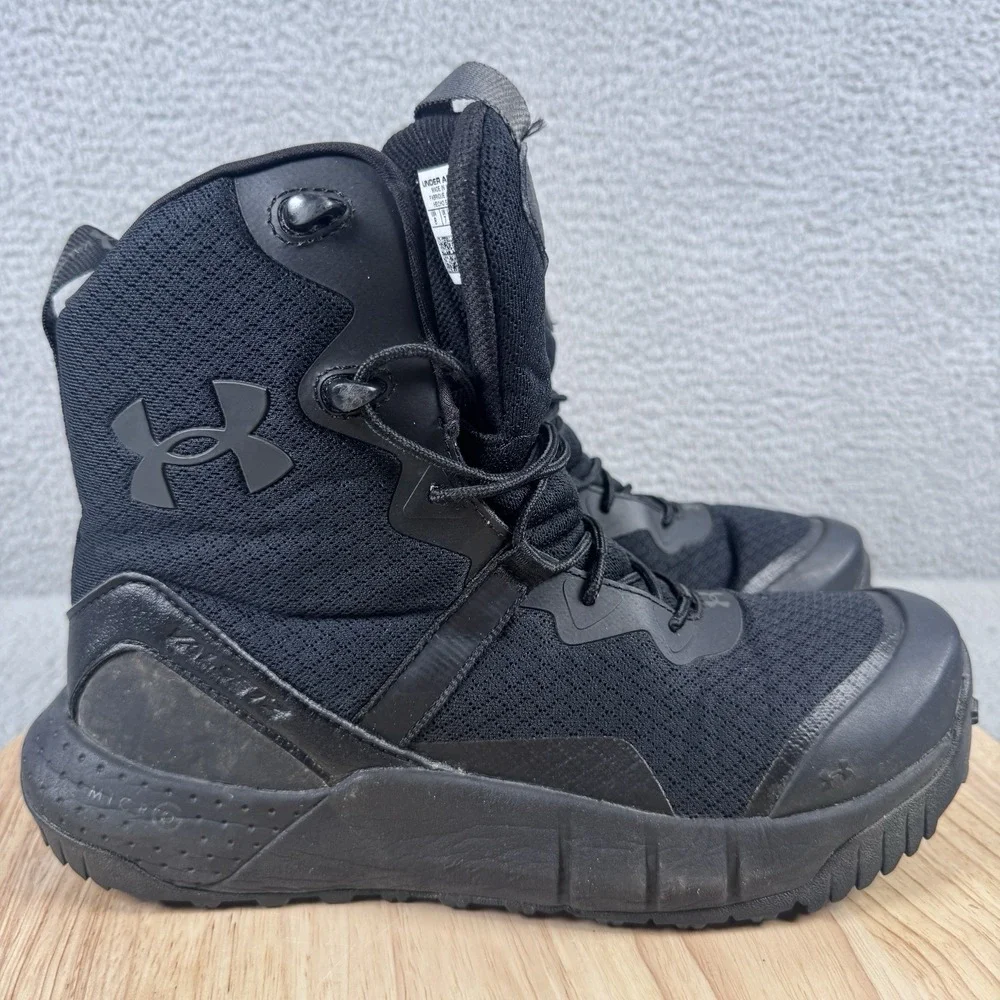 Under Armour Micro G Valsetz Mens 8 Black Tactical Combat Boots 3023743-001